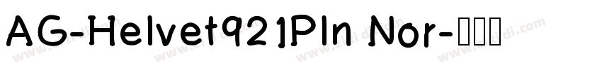 AG-Helvet921Pln Nor字体转换